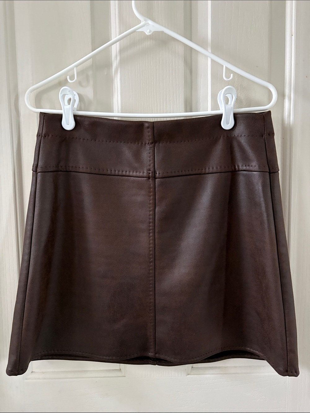 Max Studio - brand new brown faux leather miniskirt